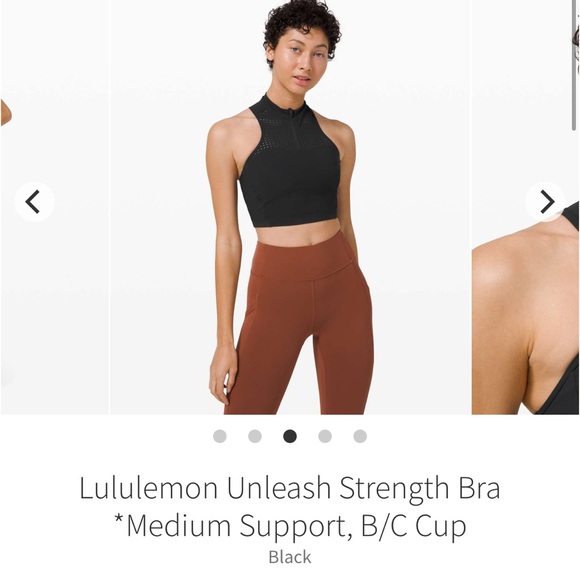 Lululemon Unleash Strength Bra *Medium Support, B/C Cup
Black size 10 - Picture 2 of 6